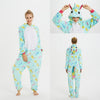 2019 Winter Christmas Kigurumi Pajama Adult Animal Unicorn Onesie Women Men Couple Pajamas Set Kegurumi Sleepwear Flannel Zipper