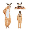 2019 Winter Christmas Kigurumi Pajama Adult Animal Unicorn Onesie Women Men Couple Pajamas Set Kegurumi Sleepwear Flannel Zipper