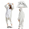 2019 Winter Christmas Kigurumi Pajama Adult Animal Unicorn Onesie Women Men Couple Pajamas Set Kegurumi Sleepwear Flannel Zipper