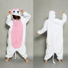 2019 Winter Christmas Kigurumi Pajama Adult Animal Unicorn Onesie Women Men Couple Pajamas Set Kegurumi Sleepwear Flannel Zipper