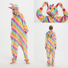 2019 Winter Christmas Kigurumi Pajama Adult Animal Unicorn Onesie Women Men Couple Pajamas Set Kegurumi Sleepwear Flannel Zipper