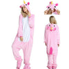 2019 Winter Christmas Kigurumi Pajama Adult Animal Unicorn Onesie Women Men Couple Pajamas Set Kegurumi Sleepwear Flannel Zipper