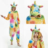 2019 Winter Christmas Kigurumi Pajama Adult Animal Unicorn Onesie Women Men Couple Pajamas Set Kegurumi Sleepwear Flannel Zipper