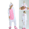 2019 Winter Christmas Kigurumi Pajama Adult Animal Unicorn Onesie Women Men Couple Pajamas Set Kegurumi Sleepwear Flannel Zipper