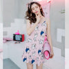 Summer Women Sleepwear Cotton Sleeveless Mini Nightgown Women Cotton Female Nightwear Plus Size Nightdress Sexy Home Dress Sleep