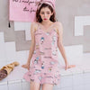 Summer Women Sleepwear Cotton Sleeveless Mini Nightgown Women Cotton Female Nightwear Plus Size Nightdress Sexy Home Dress Sleep
