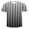 Diamond square 3D digital printing men's Top Tees 2019 summer new fashion short-sleeve T-Shirt breathable men's O-Neck Tee shirt
