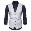 2019 New Fahsion British Style Men's Classic Formal Business Slim Fit Dress Vest Suit Tuxedo Waistcoat Striped Casual Suit Vest