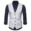 2019 New Fahsion British Style Men's Classic Formal Business Slim Fit Dress Vest Suit Tuxedo Waistcoat Striped Casual Suit Vest