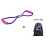 Gym Rubber Elastic Bands 8 Word Chest developer TPE Resistance Band for Men Women Fitness Training Home Yoga Outdoor Excercise