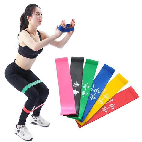 6 Colors Yoga Elastic Rubber Bands For Fitness Indoor Outdoor 0.35mm-1.1mm Pilates Sports Workout Elastic Resistance Bands