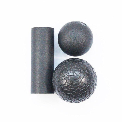 EPP Health Fitness Massage Ball Set Gym Sport Ball Massager Roller Black Medicine Yoga Exercise Release Pain Fascia Body Pilates