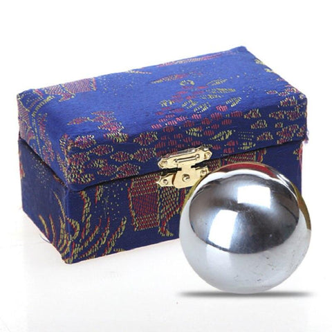 Solid steel baoding ball iron fitness handball middle-aged sensory ball turn message medicine balls 1pair
