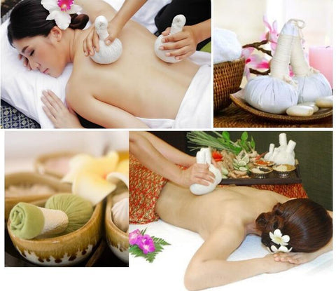 3 pcs Thai type Aromatherapy herbal medicine massage ball Sunburn wormwood medicine bag roll whack pack incense