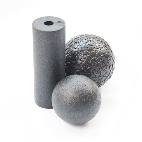 Medicine Yoga Exercise Release Pain Fascia Body Pilates EPP Health Fitness Massage Ball Set Gym Sport Ball Massager Roller Black