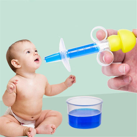 Baby Pacifier Type Silicone Suction Ball Syringe Medicine Feeder Anti-choke Feeder With Measuring Cup