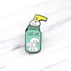 XEDZ New trend cute medicine bottle brooch bottled cotton ball fashion personality creative full backpack coat pin badge