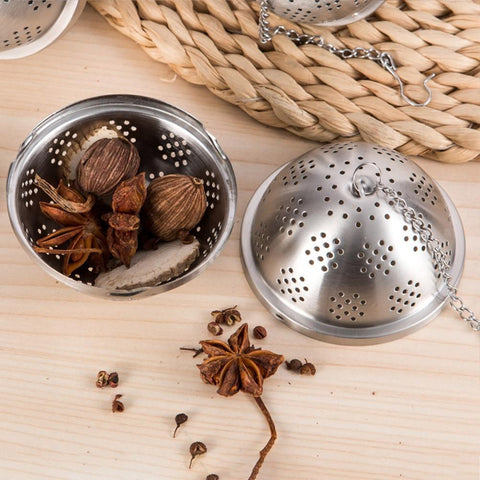 304 Stainless Steel Mesh Spice Ball Medicine Filter Reusable Tea Infuser Tea Accessories