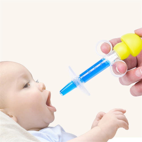 Baby Pacifier Type Silicone Suction Ball Syringe Medicine Feeder Anti-choke Feeder With Measuring Cup for Infant 0-12 Months