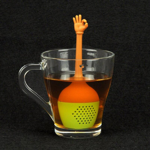 Silicone Tea Infuser Reusable Tea Strainer Sweet Leaf with Drop Tray Novelty Tea Ball Herbal Medicine Spice Filter Tea Bag Older