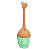 Silicone Tea Infuser Reusable Tea Strainer Sweet Leaf with Drop Tray Novelty Tea Ball Herbal Medicine Spice Filter Tea Bag Older