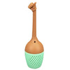 Silicone Tea Infuser Reusable Tea Strainer Sweet Leaf with Drop Tray Novelty Tea Ball Herbal Medicine Spice Filter Tea Bag Older