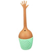 Silicone Tea Infuser Reusable Tea Strainer Sweet Leaf with Drop Tray Novelty Tea Ball Herbal Medicine Spice Filter Tea Bag Older