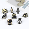 Dark Witch Pins Skull Head Magic book Medicine Stove Heart Hourglass Crystal ball Brooch Goth Enamel pin Jewelry Brooches Gift