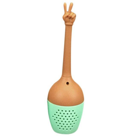 Long Handle Tea Ball Herbal Medicine Spice Filter Tea Bag Silicone Black Tea Infuser Reusable Green Tea Strainer with Drop Tray