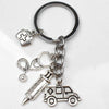 New Fashion Doctor Aid Kit Mini Syringe Thermometer Ambulance Dentist Angel Stethoscope Keychain Medicine Graduate Gift Souvenir
