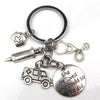 New Fashion Doctor Aid Kit Mini Syringe Thermometer Ambulance Dentist Angel Stethoscope Keychain Medicine Graduate Gift Souvenir