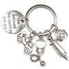 New Fashion Doctor Aid Kit Mini Syringe Thermometer Ambulance Dentist Angel Stethoscope Keychain Medicine Graduate Gift Souvenir