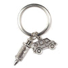 New Fashion Doctor Aid Kit Mini Syringe Thermometer Ambulance Dentist Angel Stethoscope Keychain Medicine Graduate Gift Souvenir