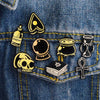 Witch Pins Dark Skull Medicine stove Heart Cross Iiquid medicine Crystal ball Magic Book Hourglass Brooch Goth Jewelry Lapel Pin