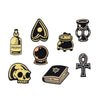 Witch Pins Dark Skull Medicine stove Heart Cross Iiquid medicine Crystal ball Magic Book Hourglass Brooch Goth Jewelry Lapel Pin