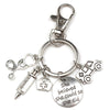 New Fashion Doctor Aid Kit Mini Syringe Thermometer Ambulance Dentist Angel Stethoscope Keychain Medicine Graduate Gift Souvenir