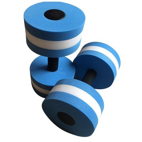 2pcs Water Aerobics Dumbbells EVA Aquatic Barbell Fitness Aqua Pool Exercise Accessories EVA Water Foam Floating Dumbbell