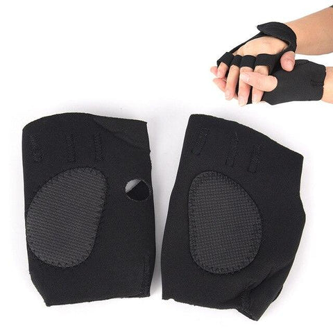 2Pcs/lot Unisex Anti Skid Weight Lifting Training Gloves Dumbbell Grips Pads Gym bench Hand Palm Protector Press Fitness Sports
