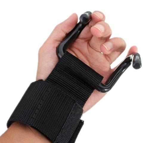 2 pcs Weight Lifting Hook Men Women Training Gym Grips Straps Fitness Gloves Wrist Weightlifting Dumbbell Hooks