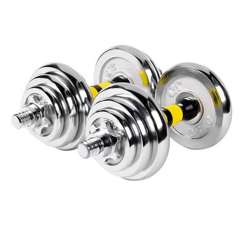OGS Free Shipping 30kgs Electroplated Dumbbell with plastic Rack fitness Exercise Equipment, fitness dumbbell