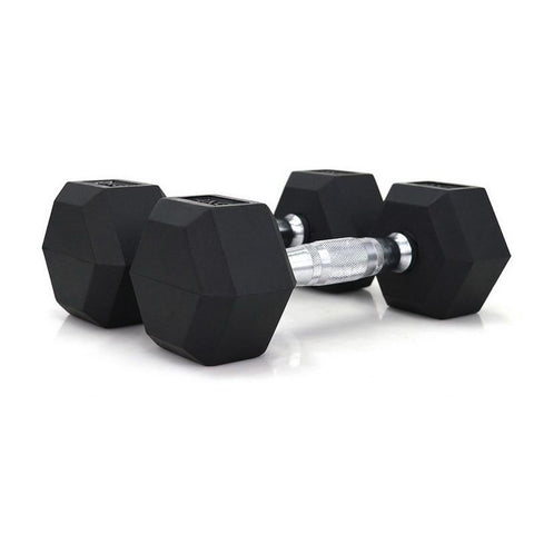 25kg*1pc Six Corner Fixed Dumbbells men with rubber cover, dumbbells for fitness, bodybuilding dumbbells(Single)