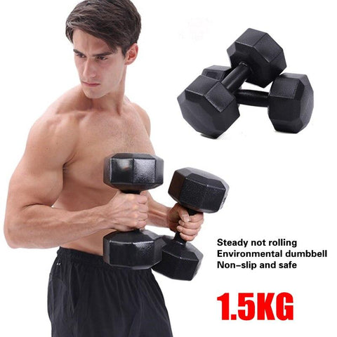 Single Strength Training Dumbbell Barbell Black Solid