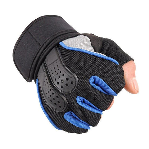 Unisex Sport Bracers Weightlifting Protective Gloves Fitness Dumbbell Outdoor Training Equipment Strength Half Finger Th