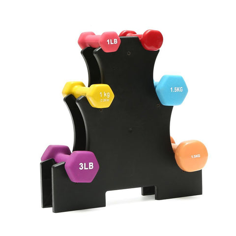 Dumbbell Stand Vertical Three-tier Storage Rack Hex Household Dumbbell Office Small Plastic Dumbbell Rack