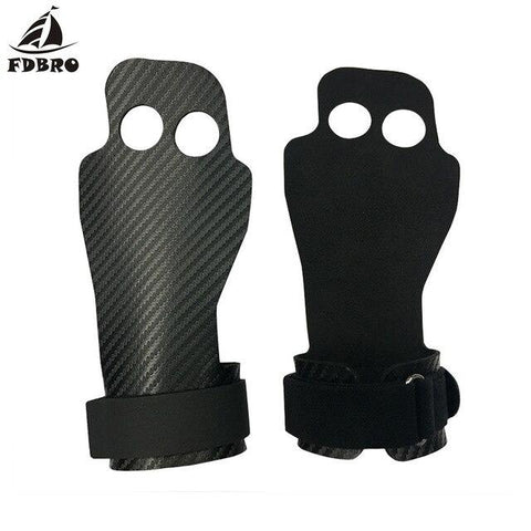 FDBRO Fitness Crossfit Pull Ups Training Kettlebells Gym Wrist Support Gym Gloves Non-slip 2 Hole Polyester Palm Grip Protection