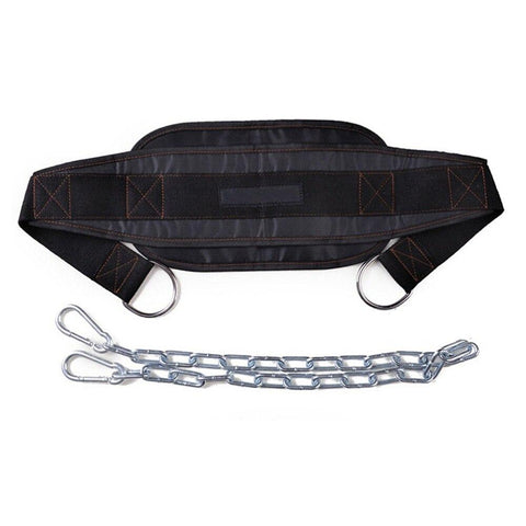 Weight Lifting Belt with Chain for Pull Up Chin Up Kettlebell Barbell Fitness Bodybuilding Gym Belt