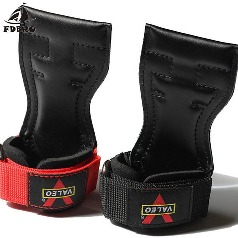 FDBRO Leather Weight Lifting Sports Gloves Kettlebell Gym Gloves Weights Workout Wrist Straps Fitness Powerlifting Gym Equipment