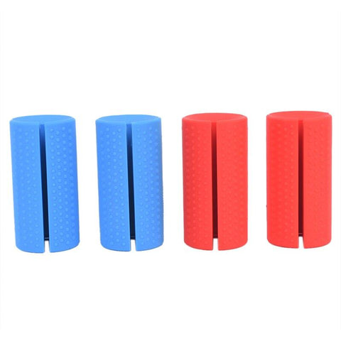 1 Pair Silicon Anti-Slip Protect Pad Dumbbell Barbell Grips Kettlebell Fat Grip Thick Bar Handles Pull Up Weightlifting Support
