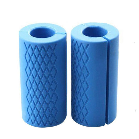 1 Pair Barbell Grips Dumbbell Kettlebell Fat Grip Thick Bar Handles Pull Up Weightlifting Support Silicon Anti-Slip Protect Pad