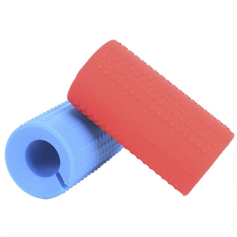 1 Pair Dumbbell Barbell Grips Kettlebell Fat Grip Thick Bar Handles Pull Up Weightlifting Support Silicon Anti-Slip Protect Pad